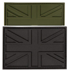 Kombat Subdued Rubber Union Jack Patch Tactical Patch Hook Loop Backed 45 x 72mm