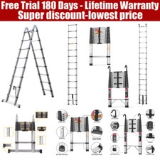 Portable 2.6-5M Multi-Use Telescopic Ladder Expandable Retractable Steel Ladder