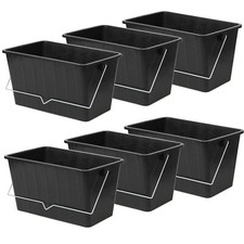 6pcs 15L Black Paint Scuttle