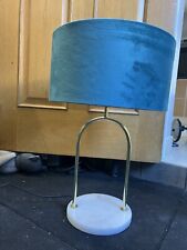 Made Marble Base Gold Arch Table Lamp With Green Velvet Shade Made.com