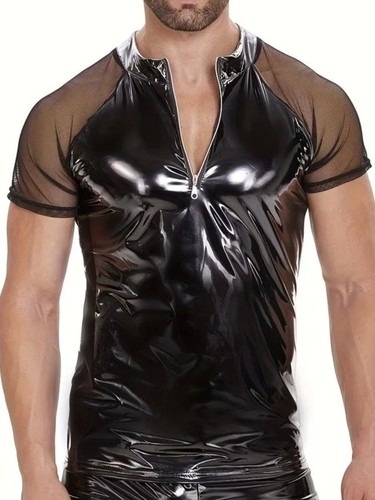 Lgbtq gay clubwear zip top - lgbtq,