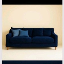 LOAF OSCAR SOFA , LARGE, NAVY BLUE, CLEVER VELVET, NEW 