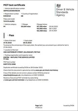 MOT Duplicate Certificate