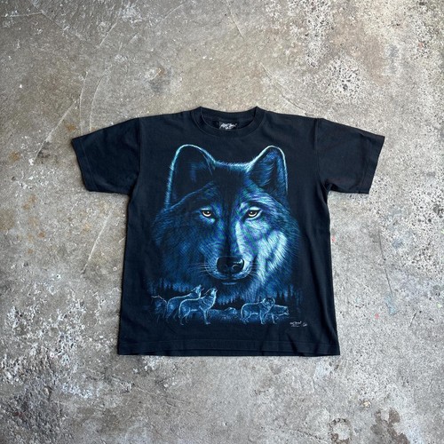 Black wolf graphic shirt - black, t-shirt
