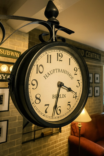 Vintage train station - train, wall