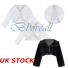 UK Girls Wedding Faux Fur Coat