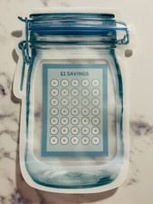 Coin saving Flat Lay jar, Cash