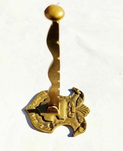 Vintage brass valet hook wall - hook,