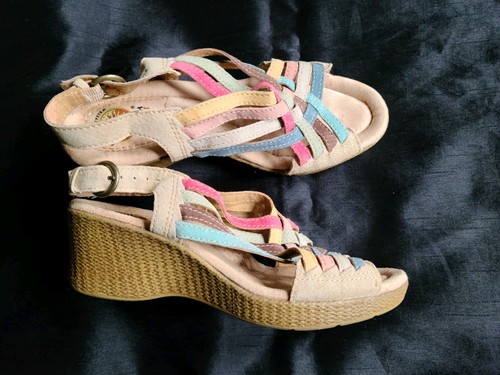 Earth spirit leather wedge - earth,