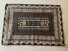 Hand painted South African wood pulp mat. Circa 1995