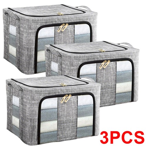 66l folding storage box - 3x,