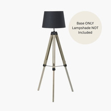 Wooden floor lamp with tripod - floor,