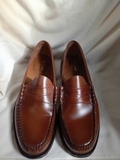 G.H. Bass Mens Uk 10 Leather Larson Weejun Loafer Brown Classic