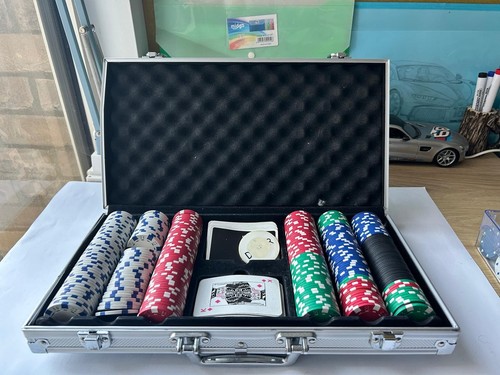 Complete poker set aluminum - in,