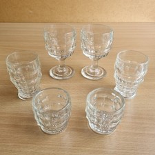 6x Vintage Jacobean Glasses