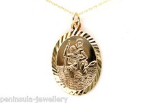 9ct Gold Oval St Christopher