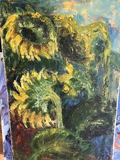 Art Canvas - Sunflowers In Oil