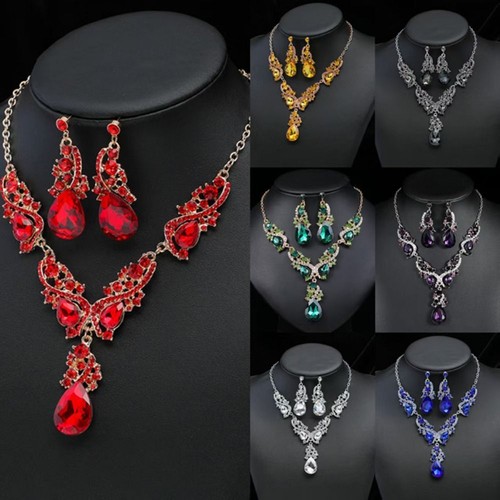 Rhinestone jewelry set water - set,