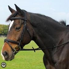 Heritage Saddlery English Leather Bridle With Flash Noseband   Reins Included