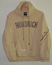 Womens Sand/Cream Hoodrich Spellout Hoodie Hooded Jumper UK 10/12
