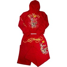 Y2k Red Ed Hardy Zip Up Hoodie