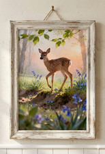Baby Deer Fawn Spring Woodland