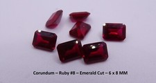 Corundum  Ruby 8# EMERALD  Cut