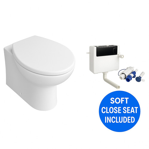 Back wall toilet pan btw - to,