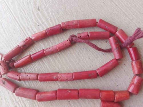 Antique coral beads african - coral,