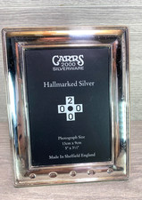 2000 CARRS Millennium Sterling Silver 925 Photograph Plain Frame  5" x 3.5"