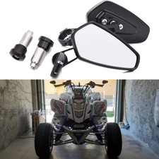 CNC 7/8" Motorcycle Handle Bar End Side Mirrors For Suzuki Quad LTZ-400 LTZ-250