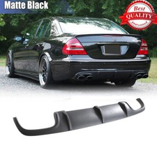 For Mercedes Benz W211 E55  Sedan 03-06 Matte Black Rear Bumper Diffuser Lip