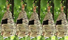 5x Small Wicker Nesting Bird