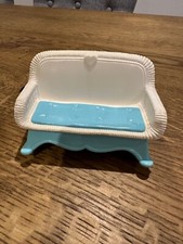 Vintage Fisher Price loving family Dolls house Rocking sofa chair couch Settee