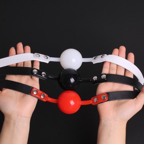 Silicone open mouth ball gag - mouth,