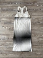 ZARA Midi Dress Striped Navy
