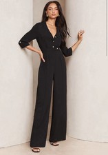 Lipsy Black Utility 3/4 Sleeve