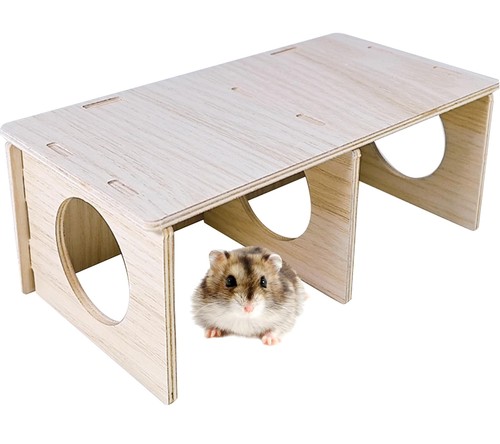 Yellow wooden hamster - yellow, 2