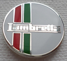Lambretta Two Stripe White Enamel Pin Badge White / Green