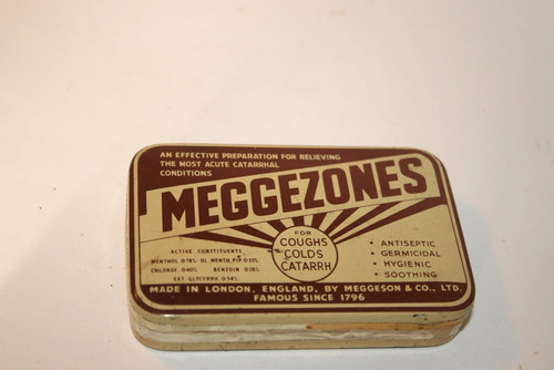 Vintage empty tin - empty, meggezones