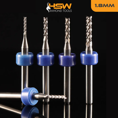 10x 8mm solid carbide pcb - 1.8mm,