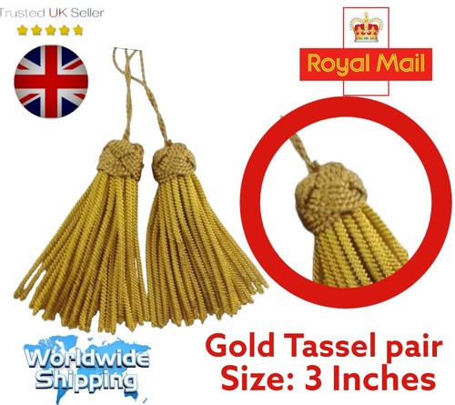 Gold bullion tassels pair - gold,
