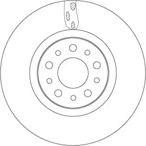 Brake disc vented df6933 - 2x,
