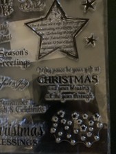 Set Of Clear Christmas Stamps