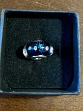 Pandora Charm Dark Blue/Small Crystals (Discontinued)