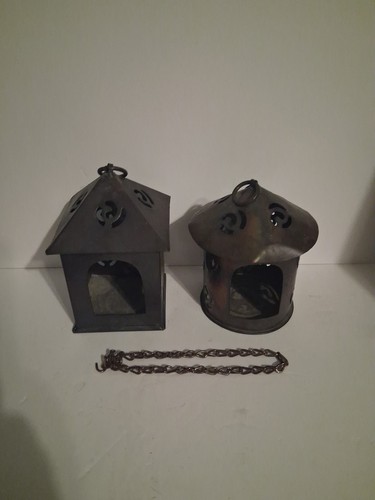 Small tin hanging lanterns - small,