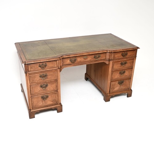 Large antique walnut leather - large,