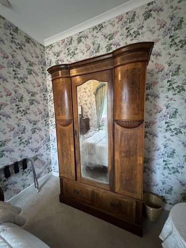 Antique mahogany glass - antique,