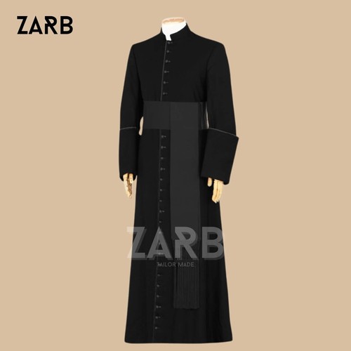 Black roman cassock with - cassock,