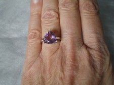 Purple Fluorite ring, size